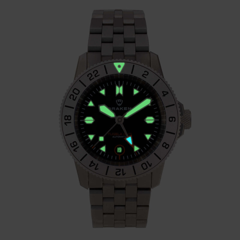 Tugela GMT - Black / Steel Bezel