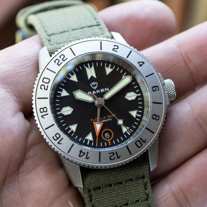 Tugela GMT - Black / Steel Bezel