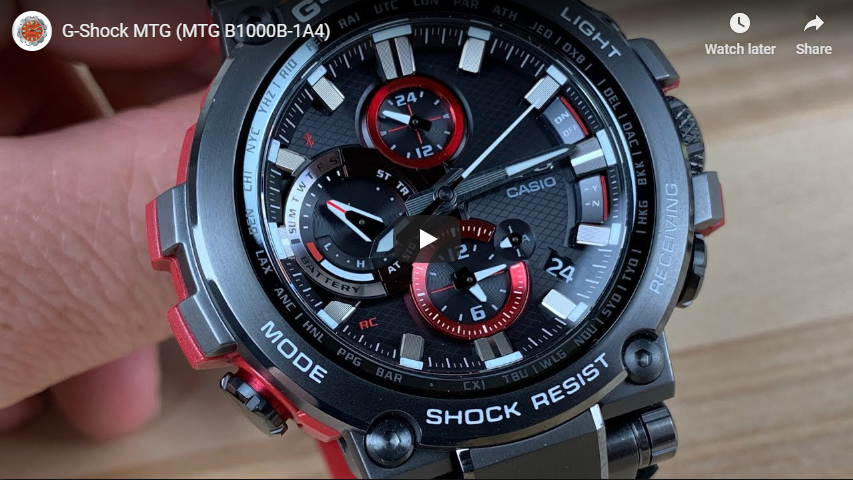 G-SHOCK MTG-B1000 ブラック/レッド Casio G-Shock MT-G All-Black & Red MTG-B1000B-1A – WATCH OUTZ
