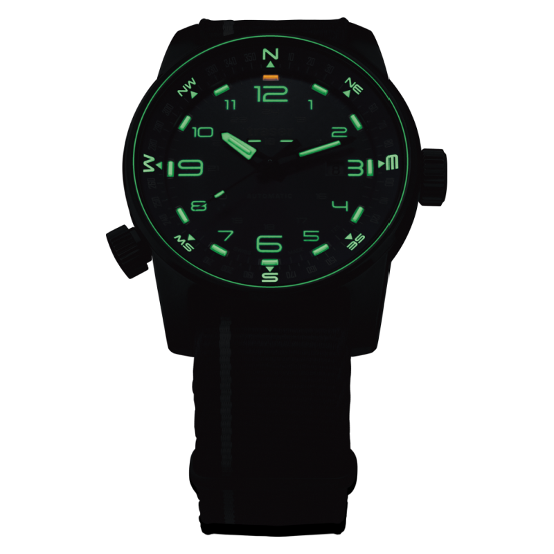 P68 Pathfinder Swiss-Made Tritium Automatic-Watch Blue 107719
