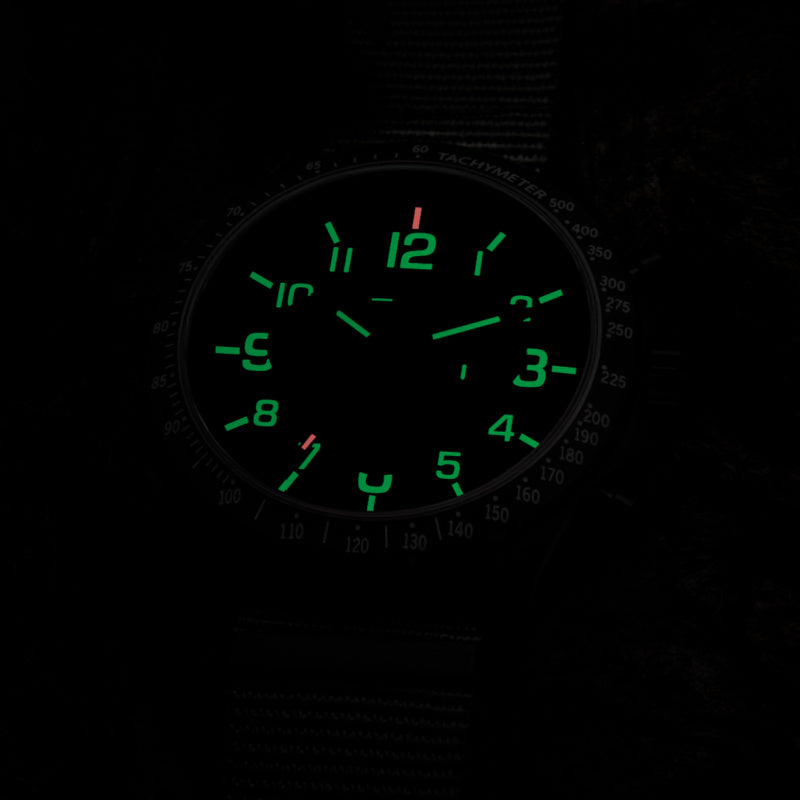 P67 Officer Pro Chronograph Green Swiss-Made Tritium Watch 109463