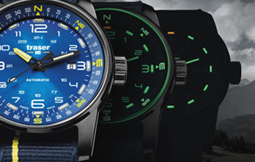 P68 Pathfinder Swiss-Made Tritium Automatic-Watch Blue 107719