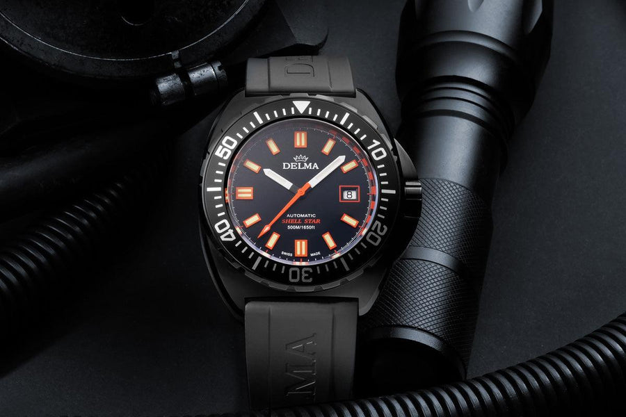 Delma Shellstar Automatic Black Tag