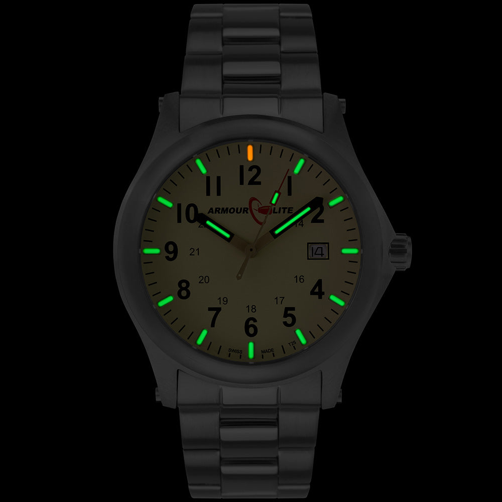 ArmourLite Field Series AL102 Swiss Made Tritium Illuminated Watch with Shatterproof Armourglass