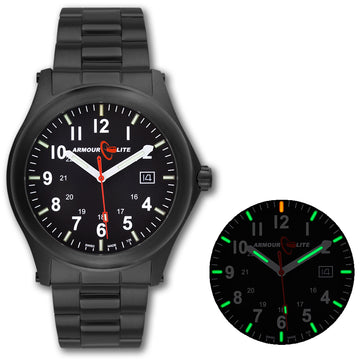 ArmourLite Field Series AL104 Swiss Made Tritium Illuminated Watch with Shatterproof Armourglass
