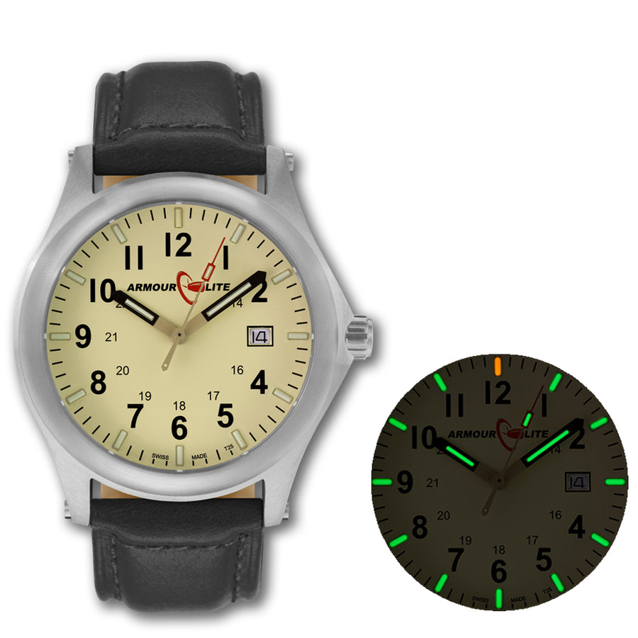 ArmourLite Field Series AL112 Swiss Made Tritium Illuminated Watch with Shatterproof Armourglass