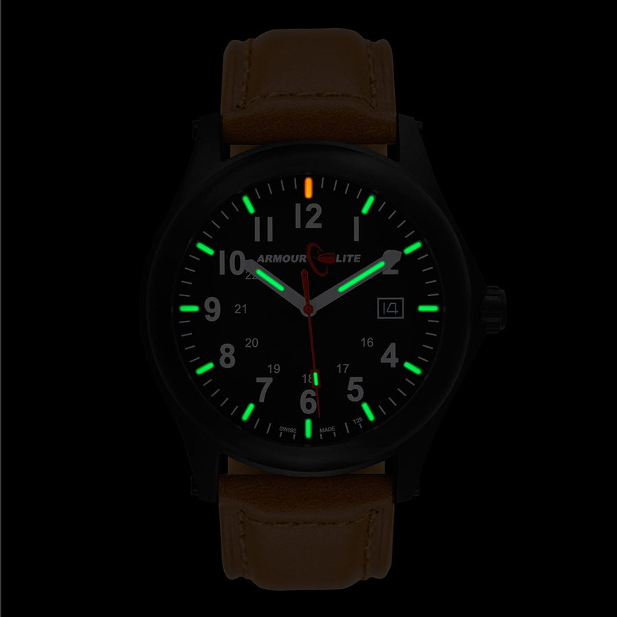 ArmourLite Field Series AL124 Swiss Made Tritium Illuminated Watch with Shatterproof Armourglass