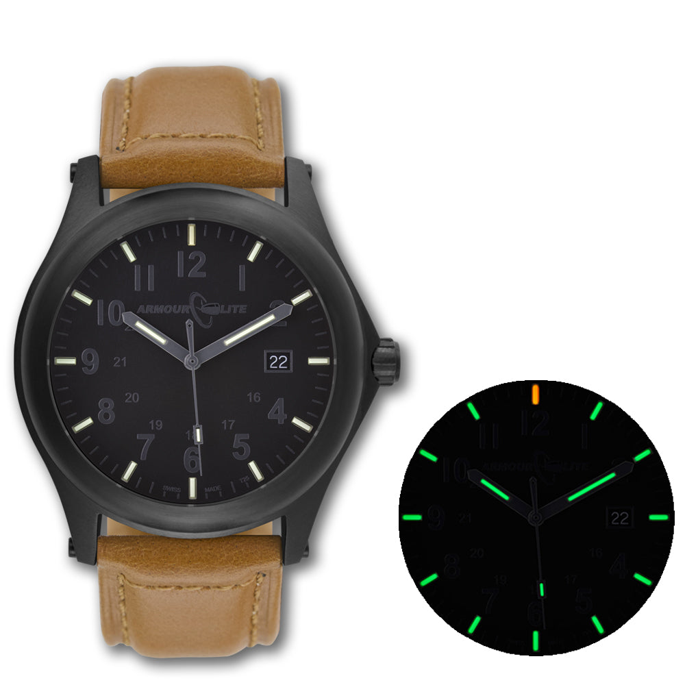 ArmourLite Field Series AL125 Swiss Made Tritium Illuminated Watch with Shatterproof Armourglass