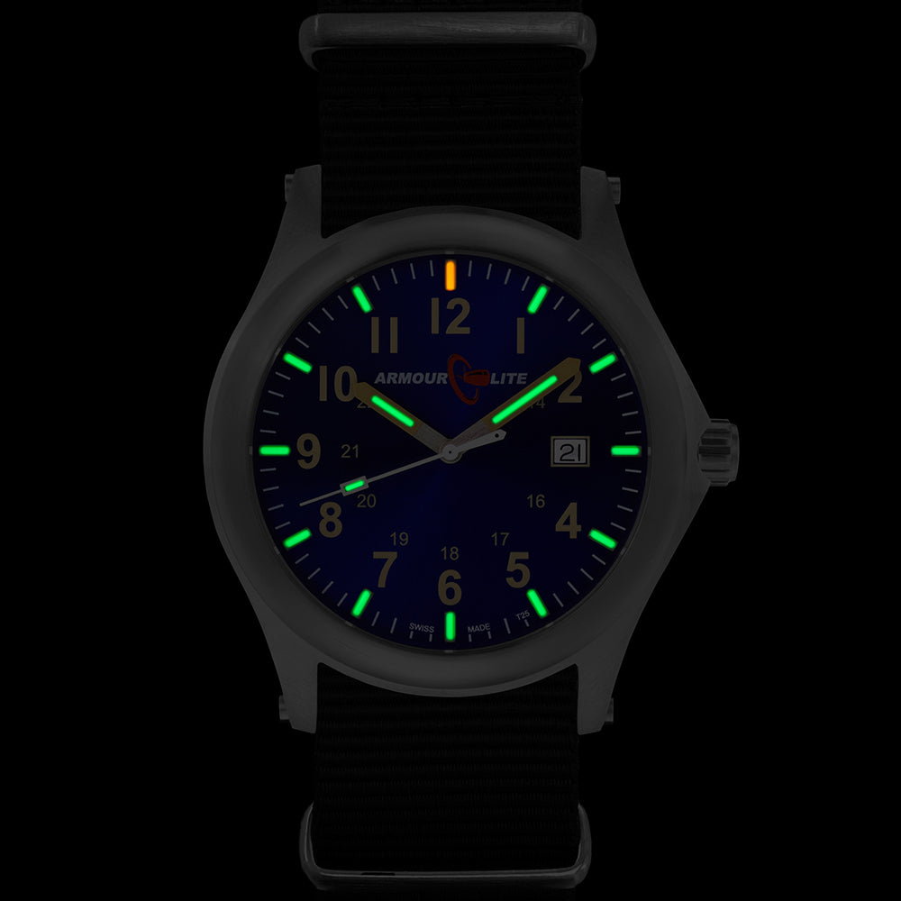 ArmourLite Field Series AL143 Swiss Made Tritium Illuminated Watch with Shatterproof Armourglass