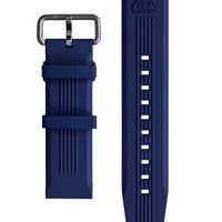 Blue Embossed Rubber Strap