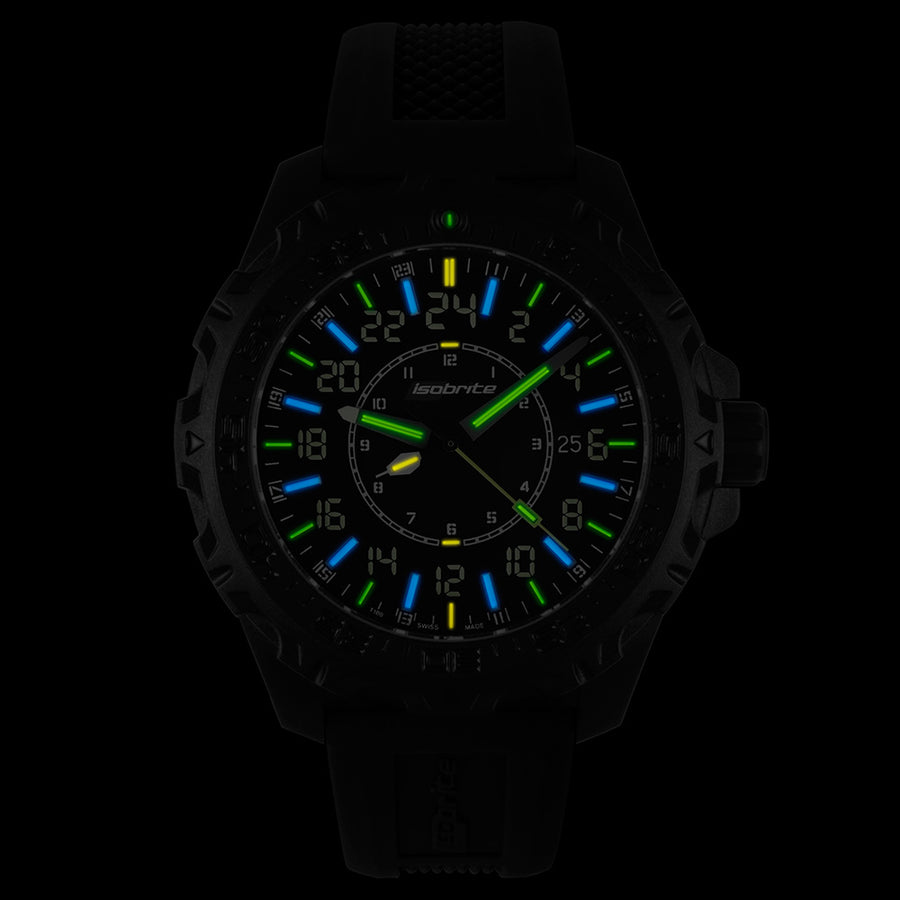 Isobrite ISO3011 MIL24 II 24-Hour Military-Time T100 Tritium Illuminated Watch